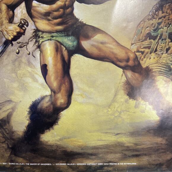 Vintage Boris Vallejo The Maker of the Universe Poster 1979 36.25x23 Netherlands - Picture 6 of 7